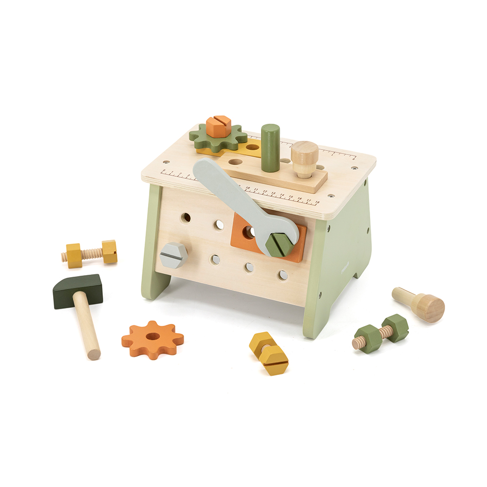 Ξύλινος πάγκος μαραγκού Viga με παλ ξύλινα εξαρτήματα για παιδιά